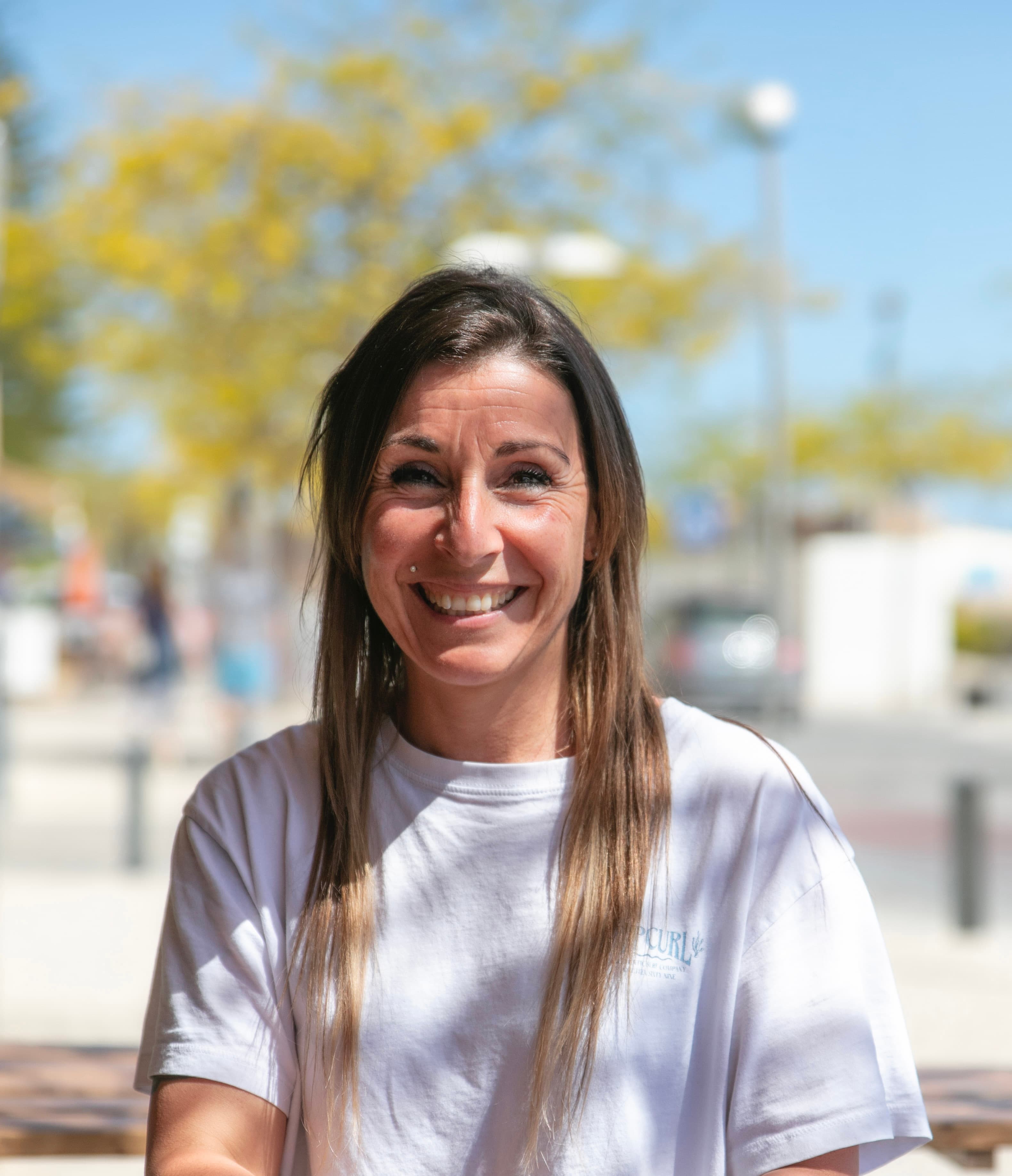 Patricia Pereira, co-owner of Rocha Beach House, smiling.